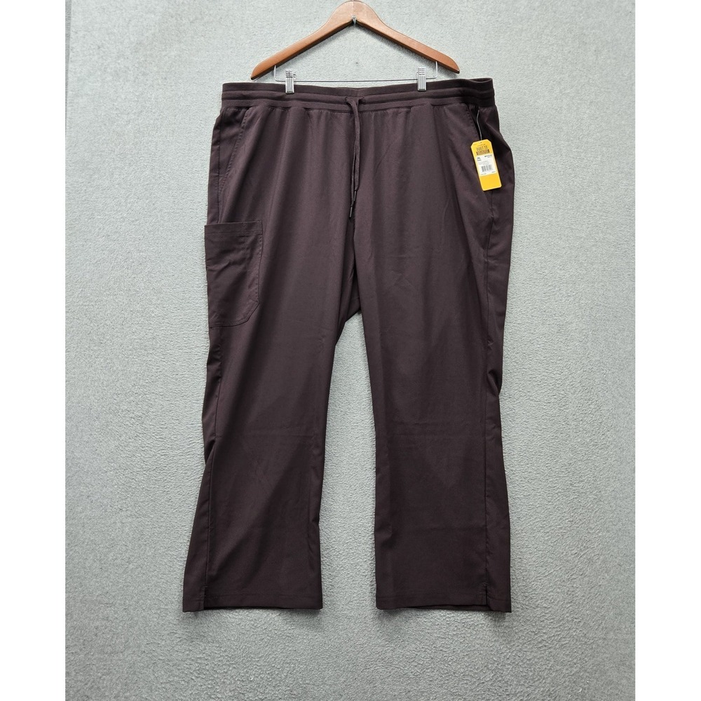 Carhartt Women‎ Scrub Pants 3XL Petite Brown Force Cross Flex Modern Bootcut NWT